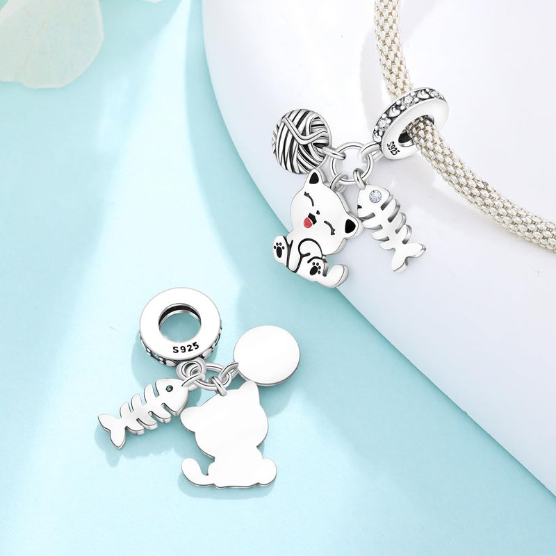 CYCUFF Store 925 Sterling Silver Charms Suitable for Charm Necklaces, Bracelet Pendants Beads Jewellery Gift for Women Family Friends - Image 2